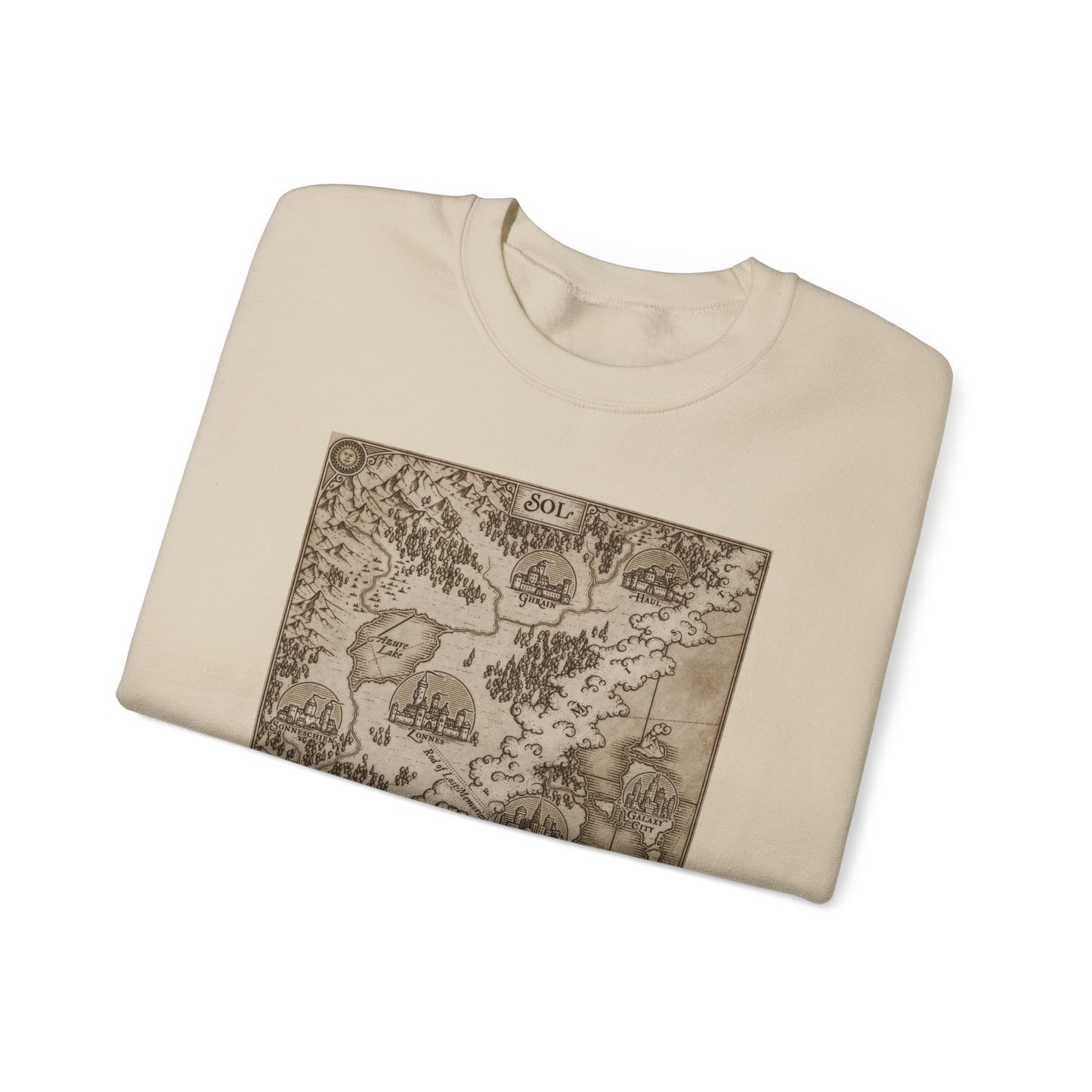 Stella and Sol Map Crewneck Sweatshirt