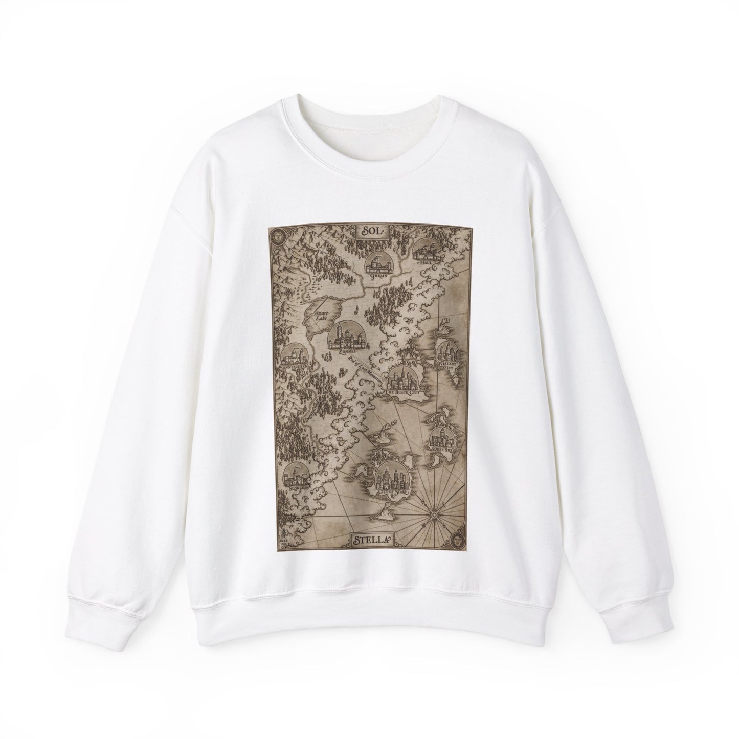 Stella and Sol Map Crewneck Sweatshirt