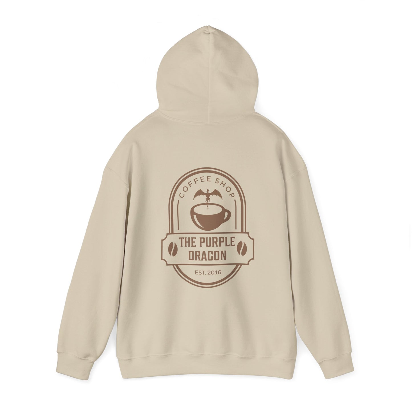 The Purple Dragon Hooded Sweatshirt- Brown Logo