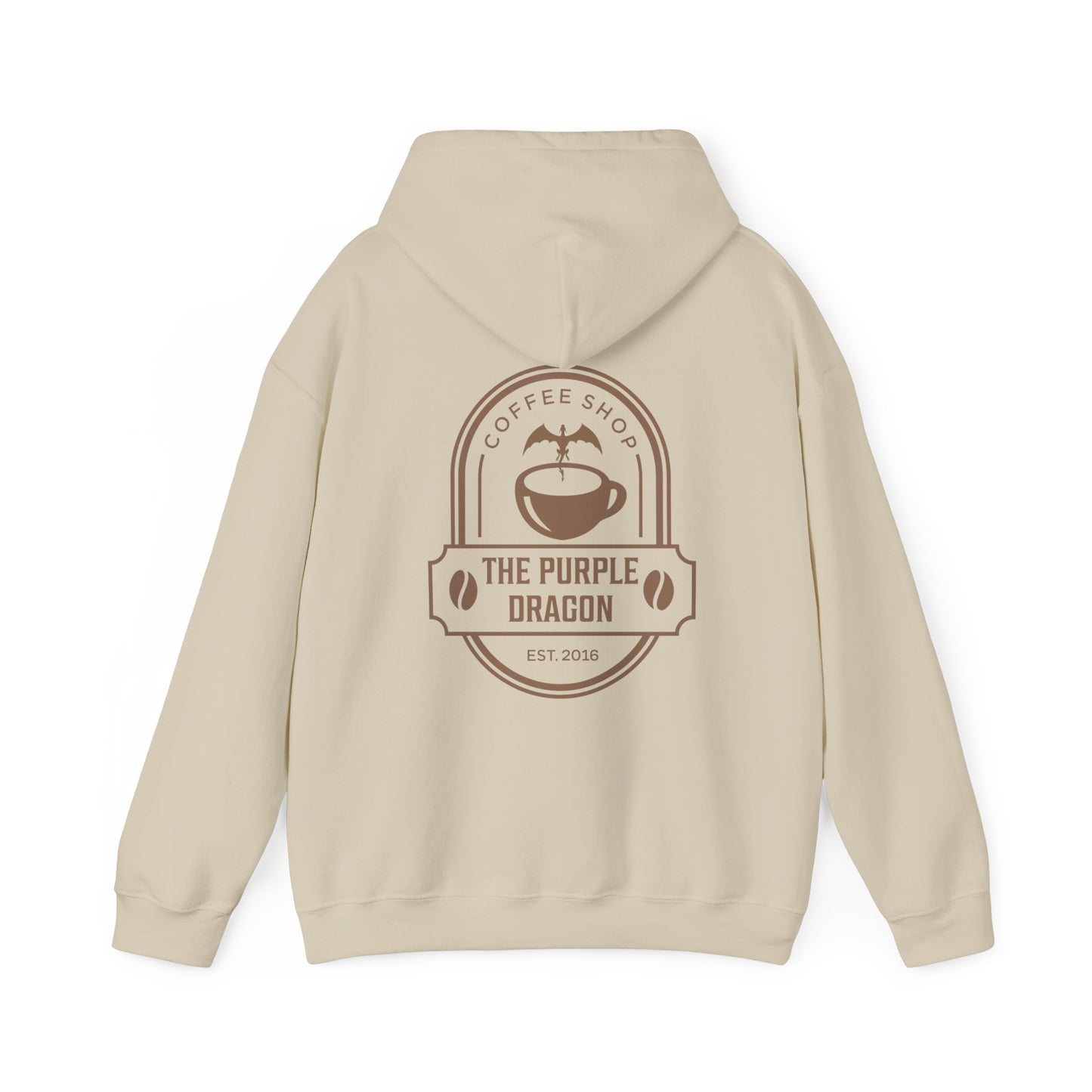 The Purple Dragon Hooded Sweatshirt- Brown Logo