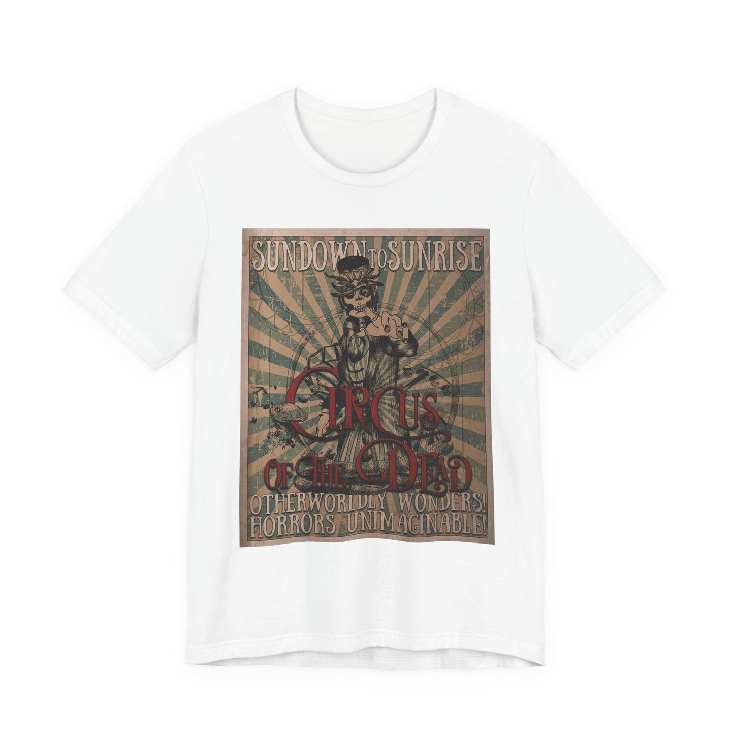 Vintage Circus Skull Tee — 'Circus of the Dead' Gothic Poster T-Shirt