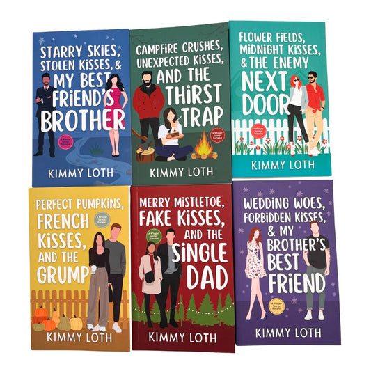 Six book covers of the Whisper Spring series by Kimmy Loth arranged in a grid on a white background.